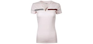 Tommy Hilfiger Women's Split-Neck - Dressy T-Shirt for Work